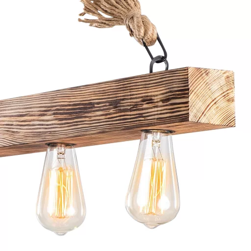 Lampa de tavan din lemn vintage