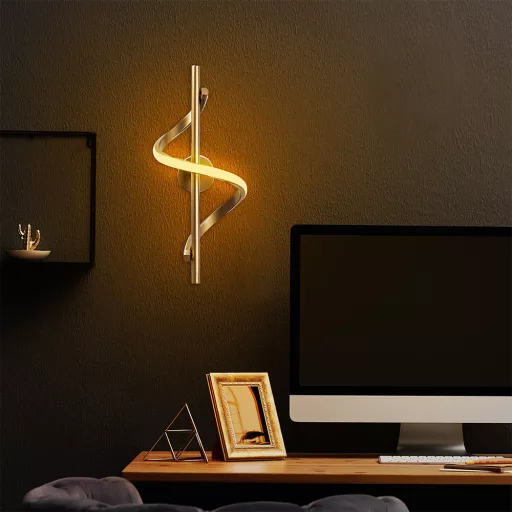 Lampă de perete LED în formă de spirală