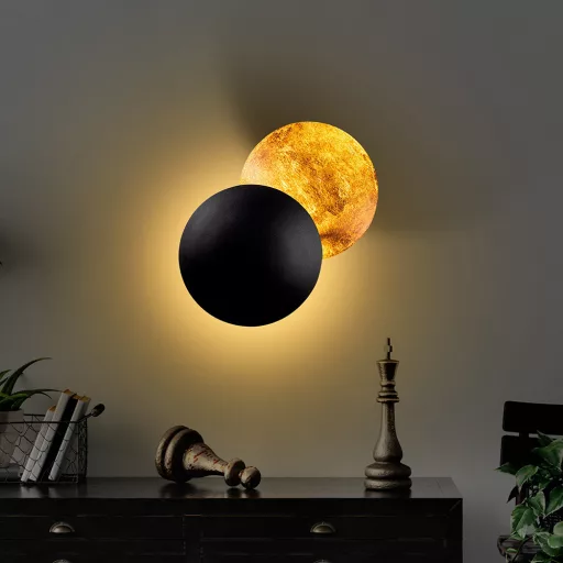 Lampă de perete design Soare–Lună