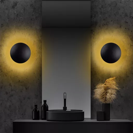 Lampă de perete design Soare–Lună