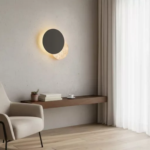 Lampă de perete design Soare–Lună