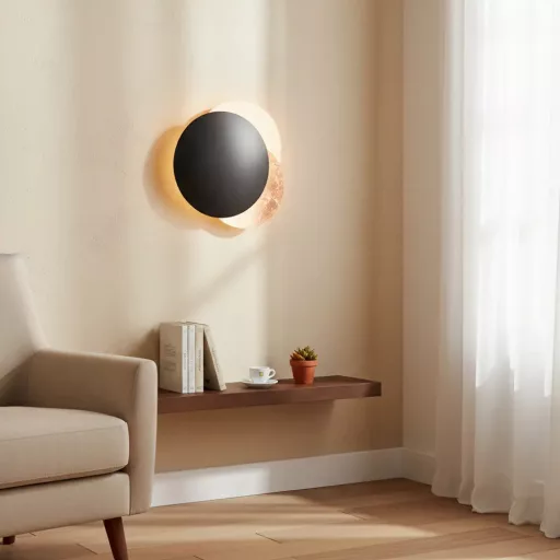 Lampă de perete design Soare–Lună