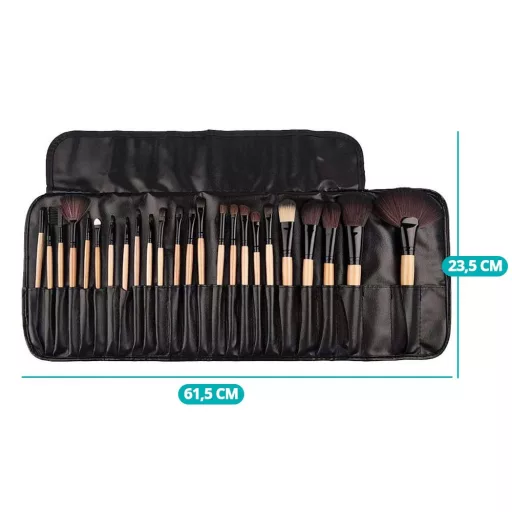 Trusa pensule machiaj, 24 piese