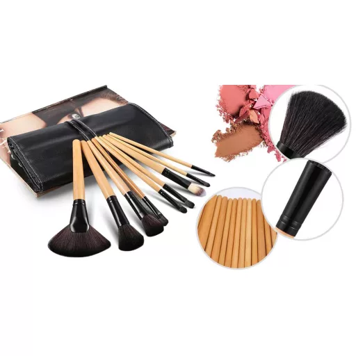 Trusa pensule machiaj, 24 piese