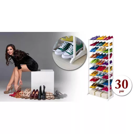 Pantofar cu 10 nivele - alb