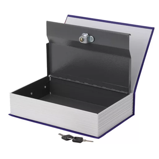 Caseta de valori tip carte-albastru