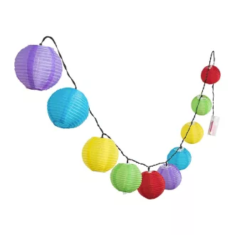 Ghirlanda cu 10 lampioane colorate, LED