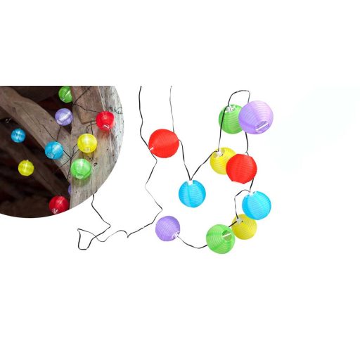 Ghirlanda cu 10 lampioane colorate, LED