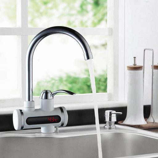 Robinet incalzitor de apa cu afisaj LED - racordare inferioara, verticala