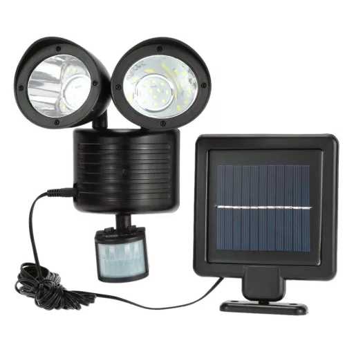 Lampa solara dubla cu senzor de miscare