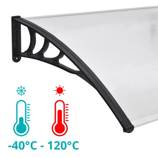 Marchiza copertina din policarbonat 240x90 cm-negru