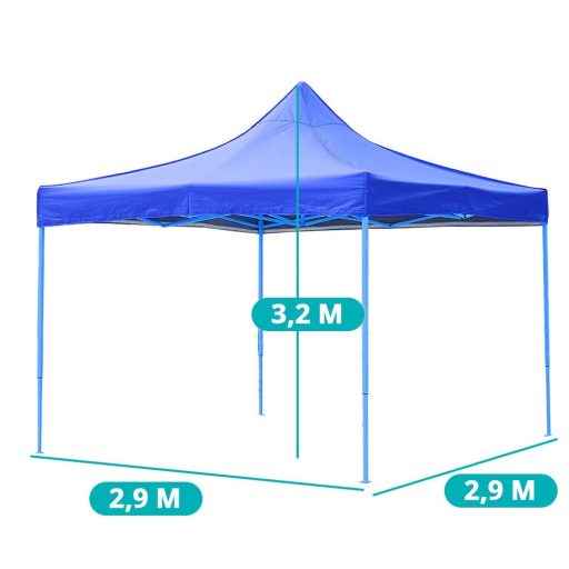 Pavilion pliant 2,9x2,9m-albastru