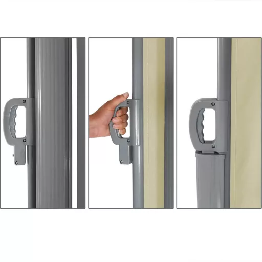 Paravan solar retractabil-bej-simplu