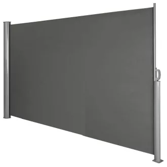 Paravan solar retractabil-simplu-gri inchis
