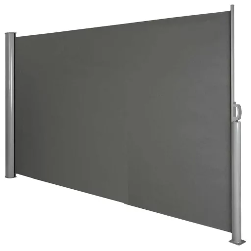 Paravan solar retractabil-simplu-gri inchis