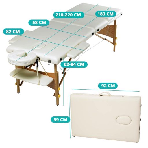 Masa de masaj portabila cu 3 sectiuni