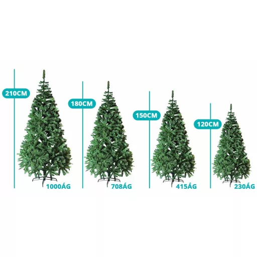 Brad artificial Nordmann cu suport metalic, 4 marimi