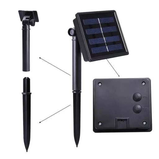 Ghirlanda luminoasa solara pentru gradina cu 100 LED, alb-rece, 10m