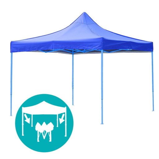 Pavilion albastru 2,9m cu pereti laterali si geanta de transport