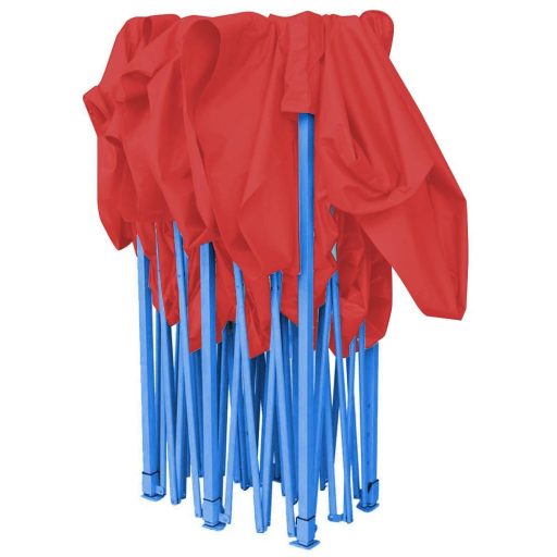 Pavilion rosu 2,9m cu pereti laterali si geanta de transport