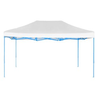 Pavilion pliant 2,9x4,25m-alb, cu geanta de transport