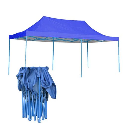 Pavilion pliant 2,9x5,7m-albastru, cu geanta de transport