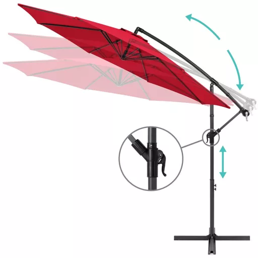 Umbrelă Suspendată 2.7 m, Roșie