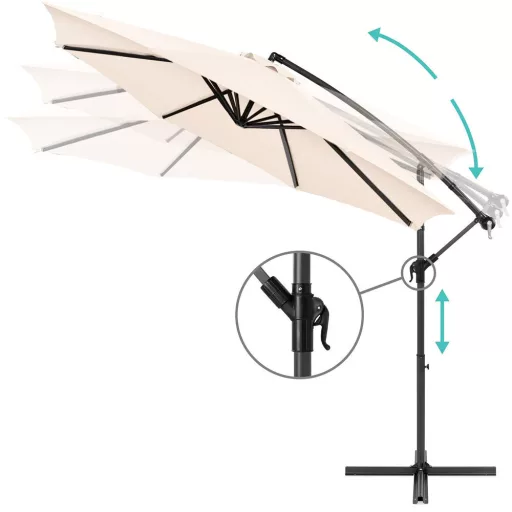 Umbrelă Suspendată 2.7 m, Crem