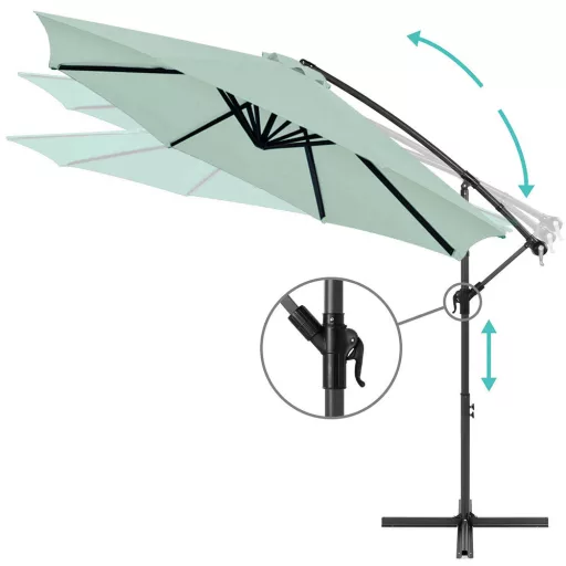 Umbrelă Suspendată, 2.8 m, Verde Deschis