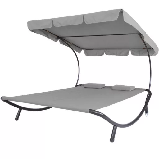 Sezlong dublu cu parasolar