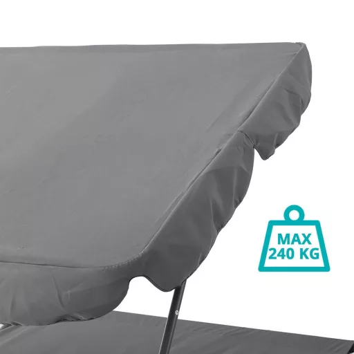 Sezlong dublu cu parasolar