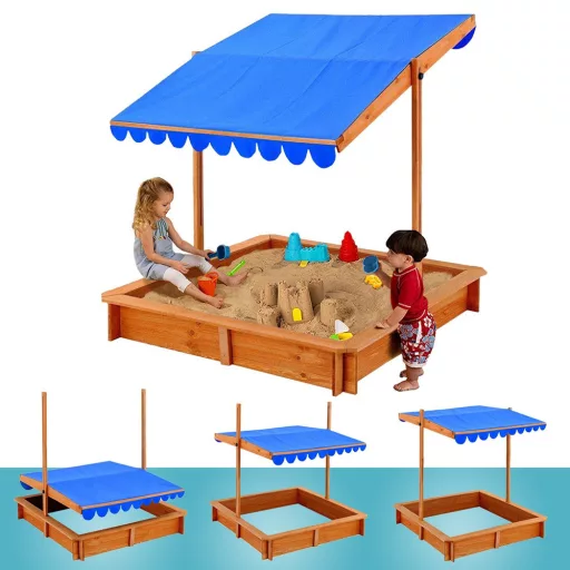 Lada de nisip cu acoperis parasolar