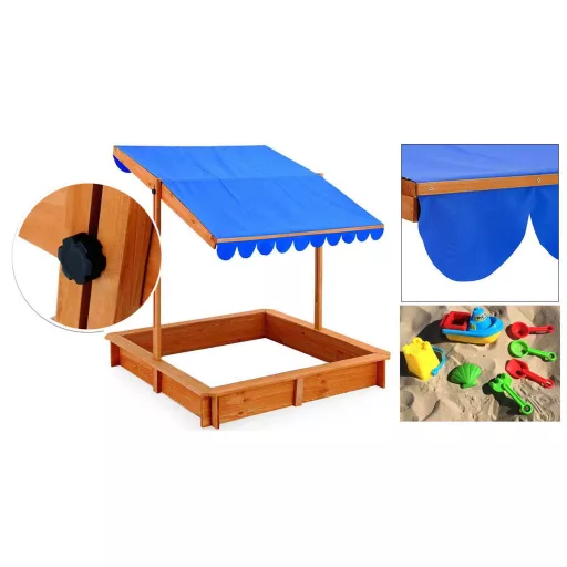 Lada de nisip cu acoperis parasolar