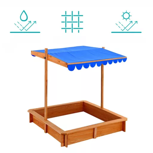 Lada de nisip cu acoperis parasolar