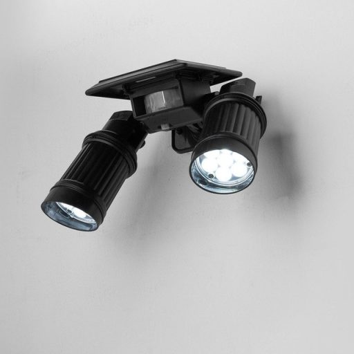 Lampa dubla cu baterie solara, cu senzor de miscare