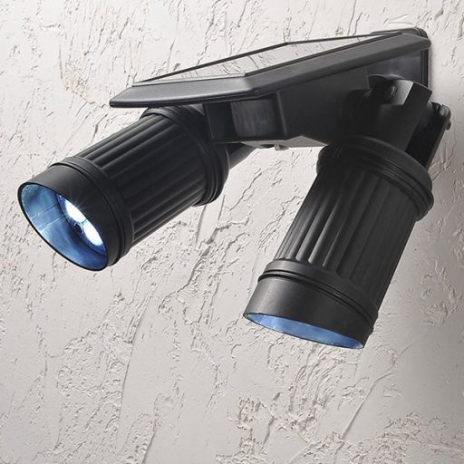 Lampa dubla cu baterie solara, cu senzor de miscare