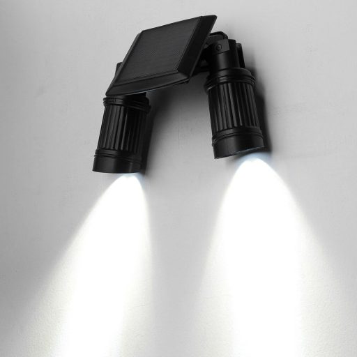 Lampa dubla cu baterie solara, cu senzor de miscare