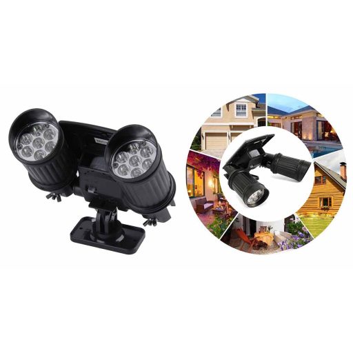 Lampa dubla cu baterie solara, cu senzor de miscare