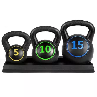   Set gantere Kettlebell, 3 piese - 2.3/4.5/6.7 kg (5/10/15 lbs)