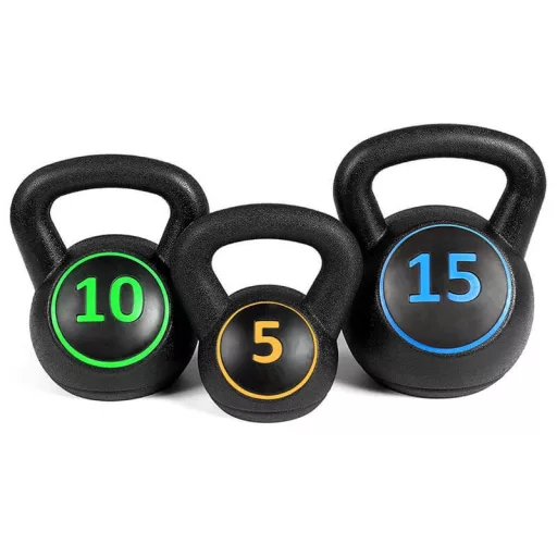 Set gantere Kettlebell, 3 piese - 2.3/4.5/6.7 kg (5/10/15 lbs)