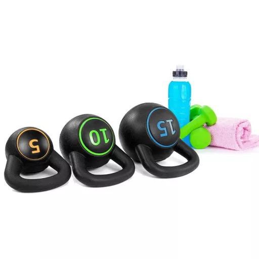 Set gantere Kettlebell, 3 piese - 2.3/4.5/6.7 kg (5/10/15 lbs)