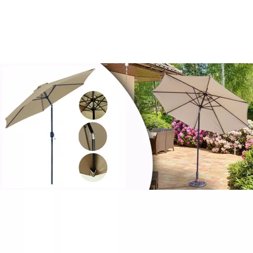 Umbrela de gradina extra mare, inclinabila
