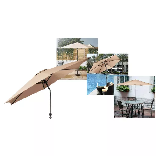 Umbrela de gradina extra mare, inclinabila