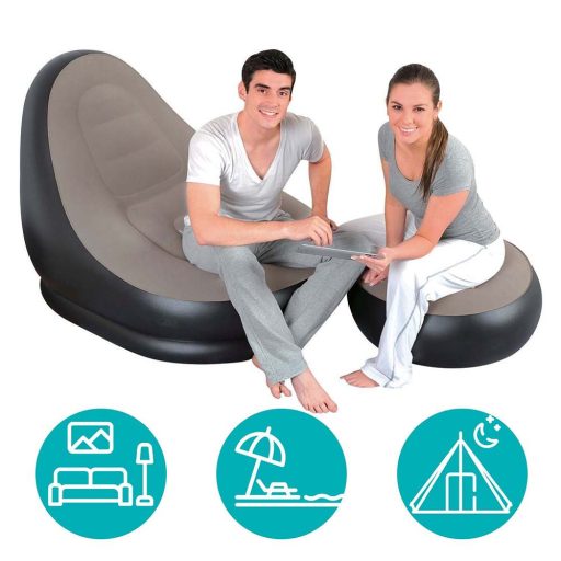 Fotoliu gonflabil cu taburet