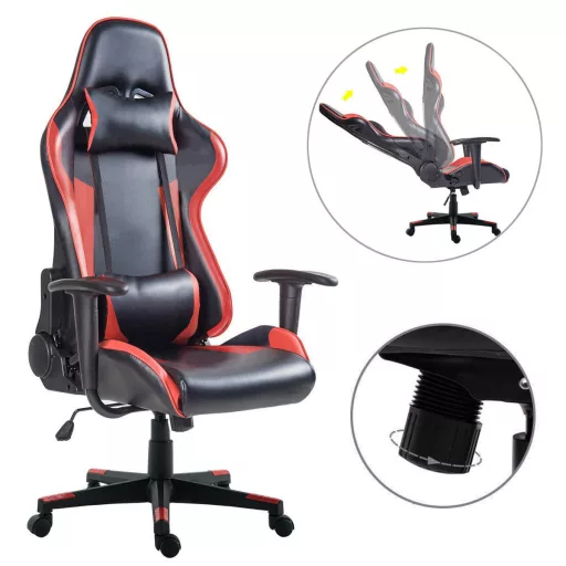 Scaun gamer - pro-rosu
