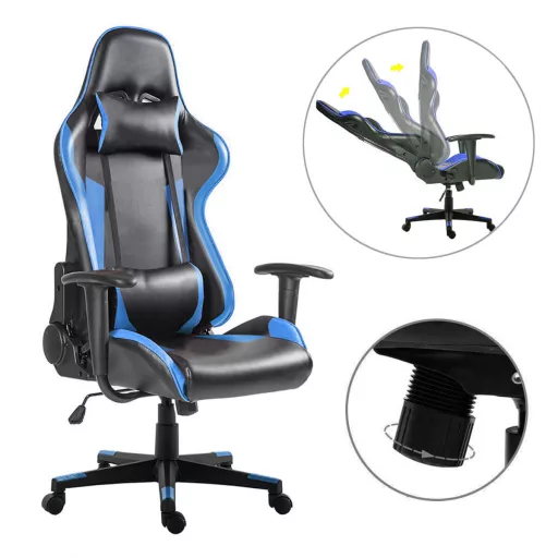 Scaun gamer - pro-albastru