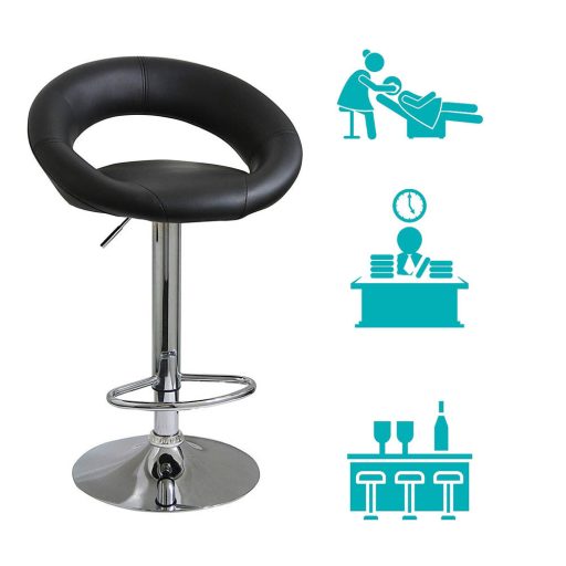 2 buc scaune de bar-negru