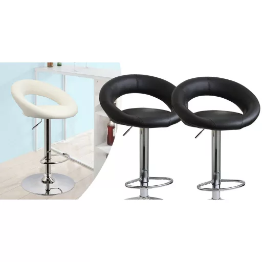 2 buc scaune de bar-alb