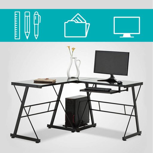 Birou in forma de L-negru