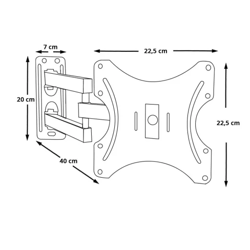 Suport TV de perete reglabil, 14"-42"